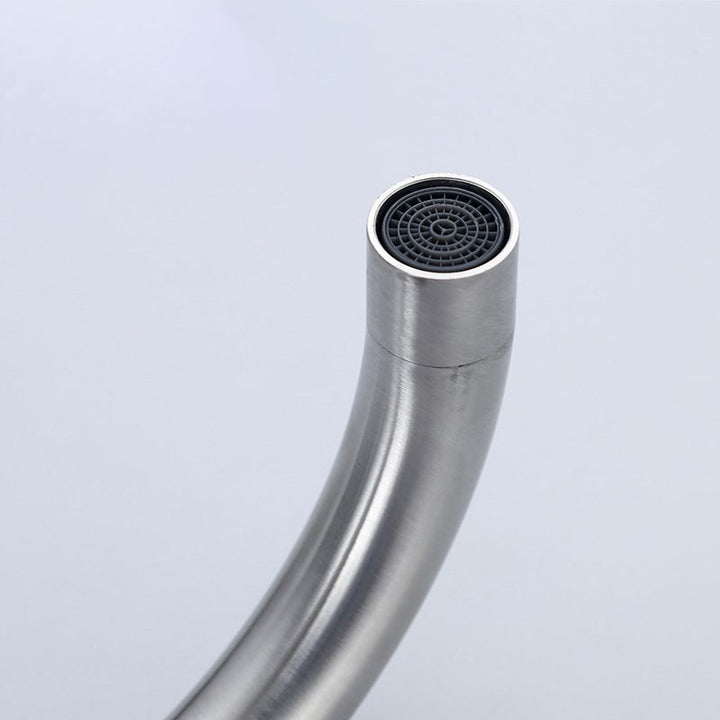 BowLift | 304 stainless steel center faucet bathroom single handle hot and cold sink faucet