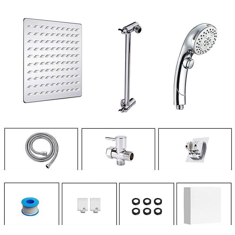 BowLift | Stainless Steel 8 Inch Shower Set 5 Sprays Handheld Showerhead Shower Arm