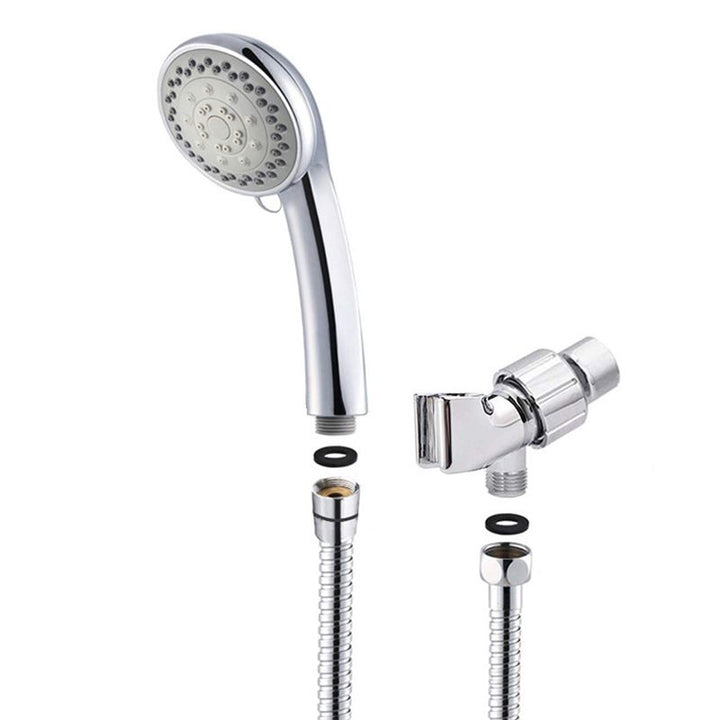 BowLift | Round Handheld Showerhead in Silver Leak-Resistant Wall-Mounted Showerhead