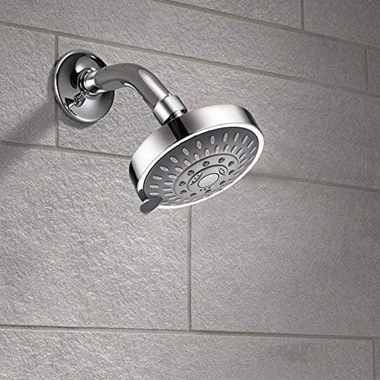 BowLift | Modern Standard 5 Settings Shower Head Round Metal Adjustable Spray Pattern Shower Head