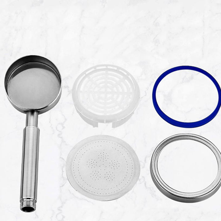 BowLift | Round Handheld Shower Water Saving Showerhead Made of Stainless Steel