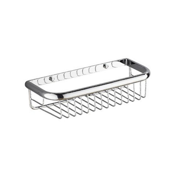 BowLift | Polished Chrome Modern Bathroom Accessory Set Silver Towel Holder/Bath Shelf