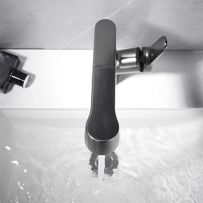 BowLift | 1-Handle Brushed Nickel Widespread Faucet Single Hole Bathroom Vessel Faucet with Brass