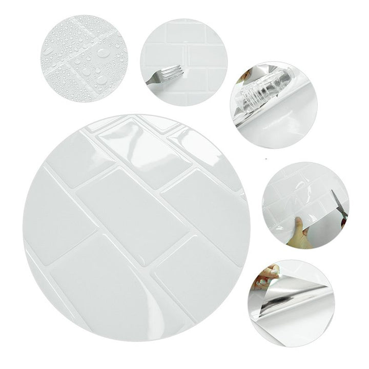 BowLift | Solid Peel & Stick Subway Tile Scratch Resistant PVC Rectangle Peel and Stick Wall Tile