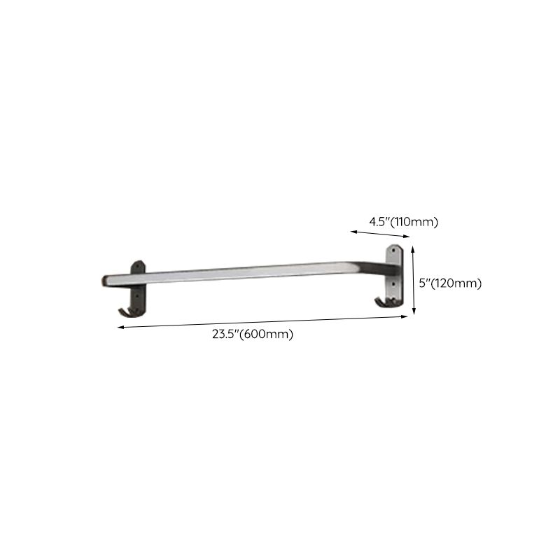 BowLift | Modern gray aluminum bathroom accessory set