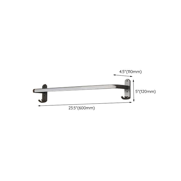 BowLift | Modern gray aluminum bathroom accessory set