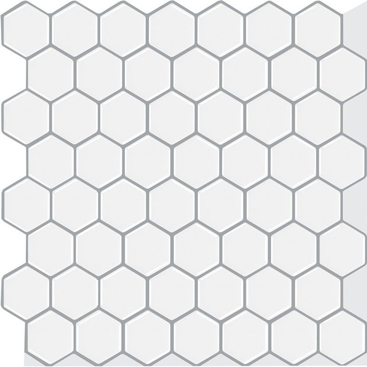 BowLift | Hexagonal Peel & Stick Tile Stain-Resistant Plastic Peel & Stick Tile for Shower