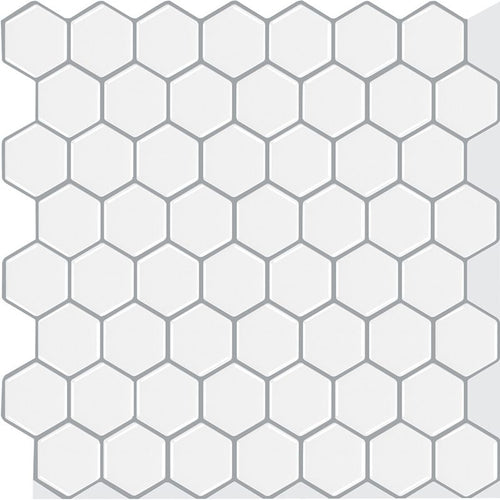 BowLift | Hexagonal Peel & Stick Tile Stain-Resistant Plastic Peel & Stick Tile for Shower