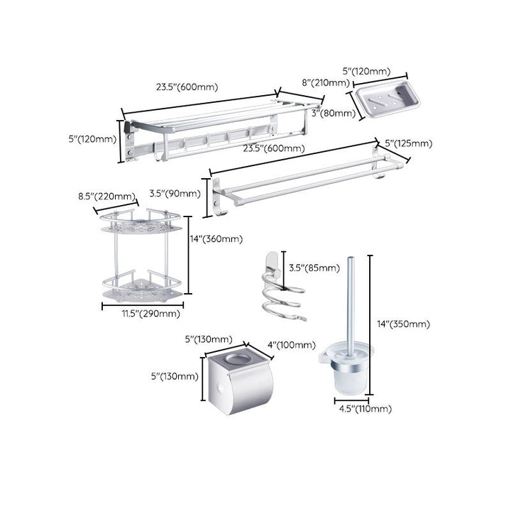 BowLift | Contemporary Bathroom Accessory Hardware Set made of Metal with Soap Dish
