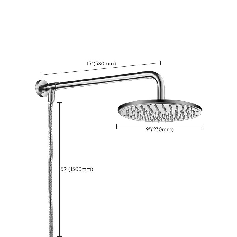 BowLift | Contemporary Style Shower Head Bathroom Fixed Shower Head with Round and Square Shape