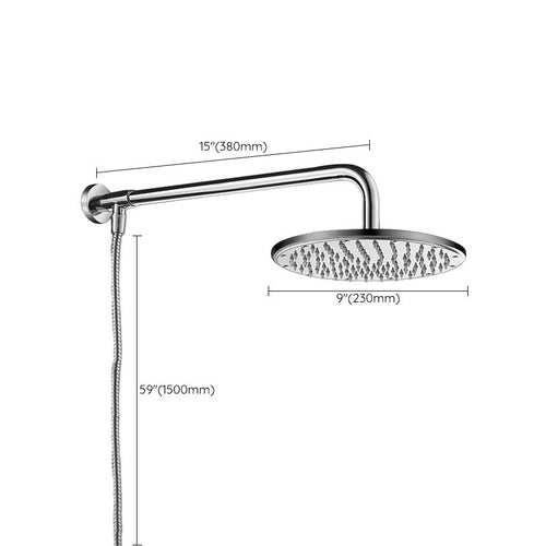 BowLift | Contemporary Style Shower Head Bathroom Fixed Shower Head with Round and Square Shape