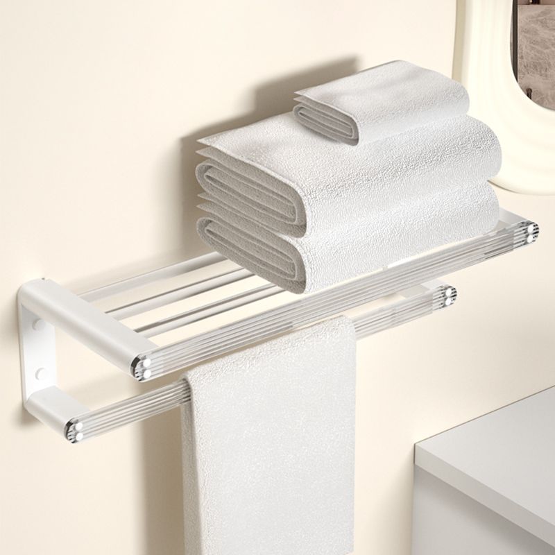 BowLift | White Metal and Acrylic Bathroom Accessories as a Single Piece or in a Set with Bathroom Shelf