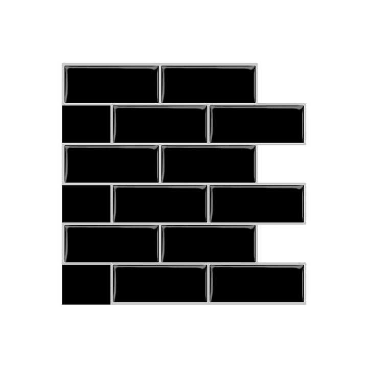 BowLift | Solid Peel & Stick Subway Tile Scratch Resistant PVC Rectangle Peel and Stick Wall Tile