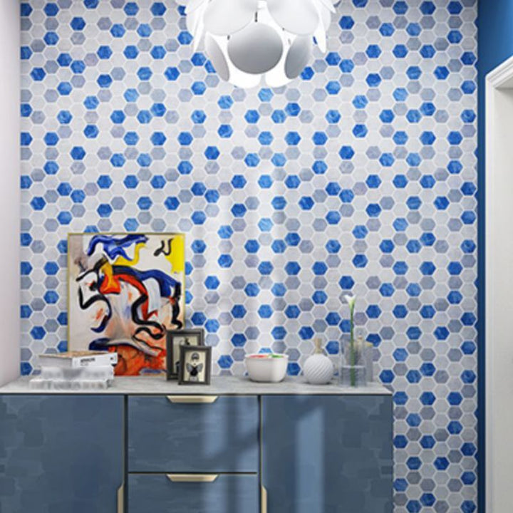 BowLift | Peel-and-Stick Tiles Hexagonal Waterproof PVC Peel & Stick Mosaic Tile for Shower