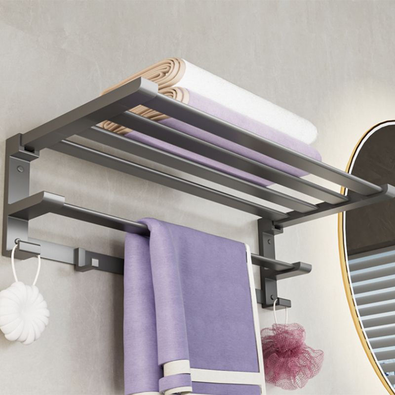 BowLift | Modern Gray Bathroom Accessory Set Bathroom Shelf Towel Bar Bathroom Accessory Set