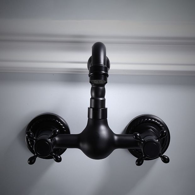 BowLift | Traditional Wall Mounted Metal Bathtub Filler Low Arc Waterfall Bathroom Faucet