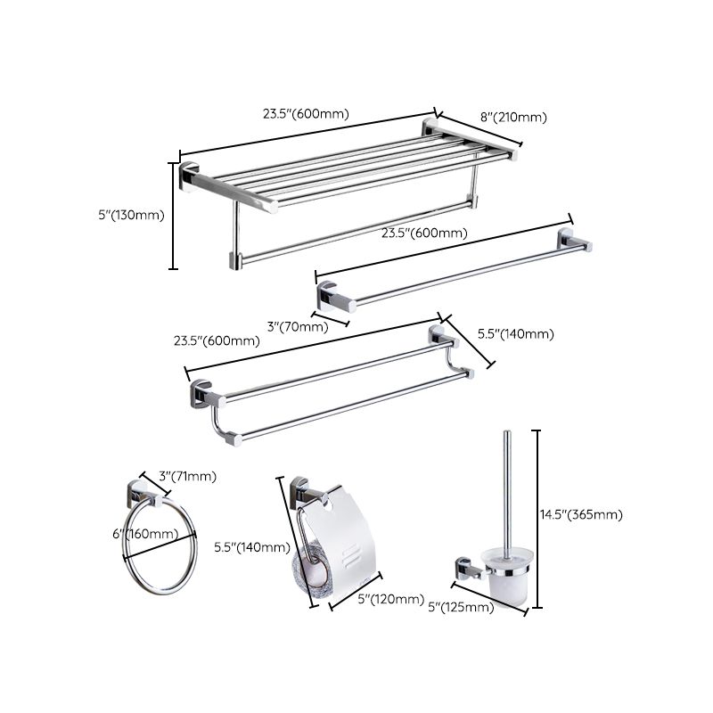 BowLift | Modern bathroom accessory set Stainless steel bathroom shelf Towel holder Bathroom accessory set