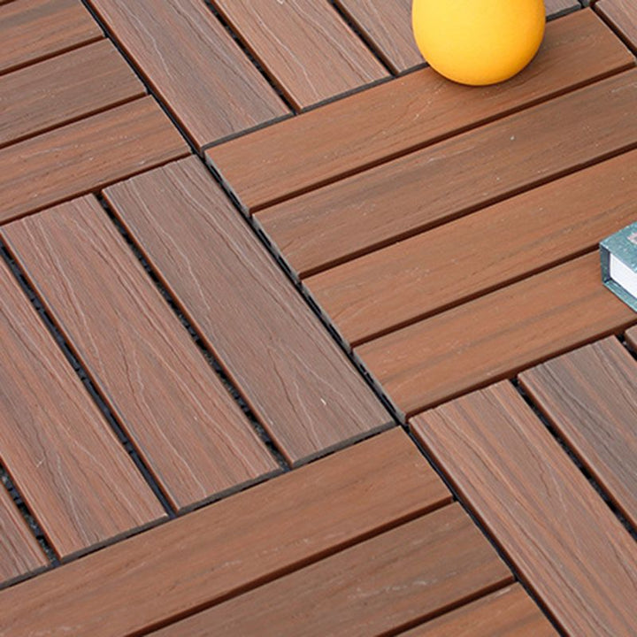 BowLift | 12" X 12" 4-Slat Square PVC Floor Tiles With Interlocking Installation Floor Plates Tiles
