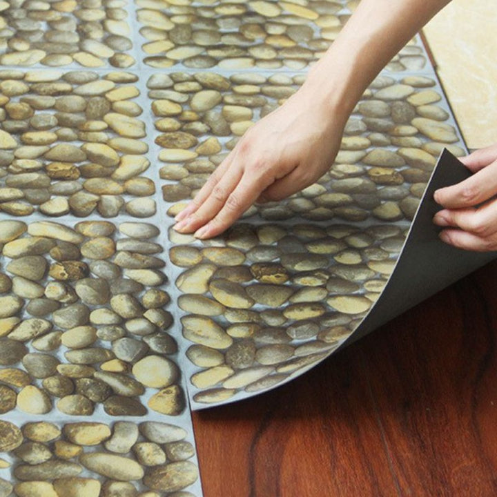 BowLift | Modern Stone Look Plastic Flooring Waterproof Tiles with Square Edge