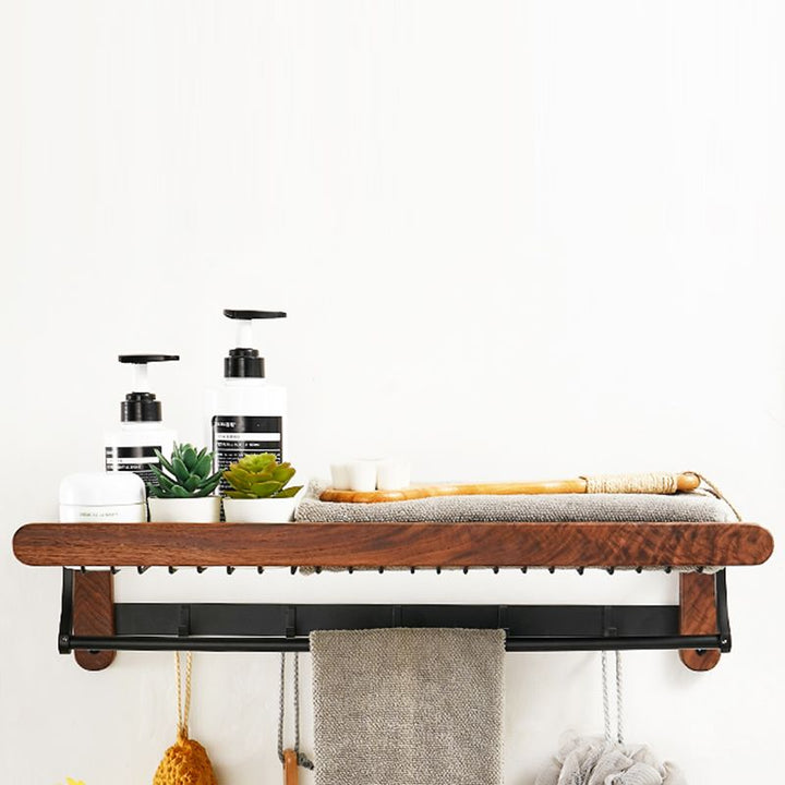 BowLift | Solid Wood Bathroom Accessories Set Folding Metal Bathroom Accessories