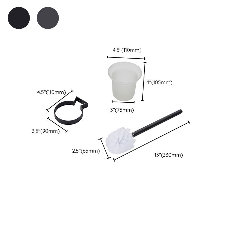 BowLift | Modern Bathroom Accessory Set Matte Black/Grey Bathroom Shelf/Towel Holder & Paper Holder