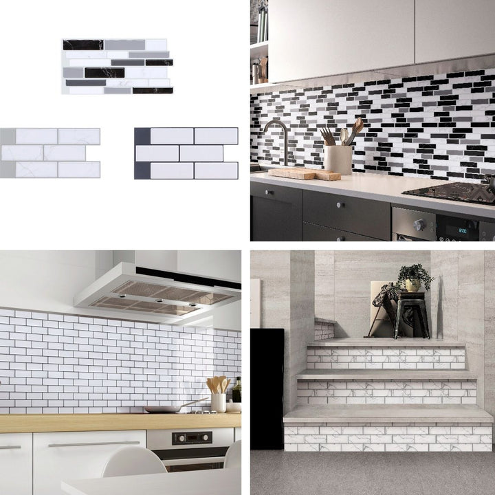 BowLift | Plastic Peel & Stick Subway Tile Modern Simple Subway Tile Wallpaper