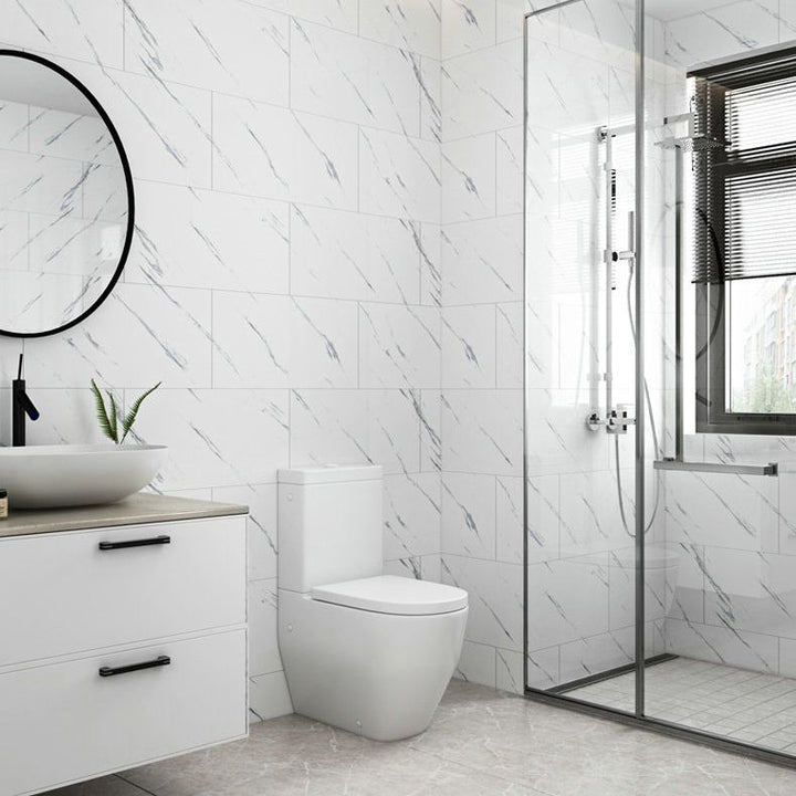 BowLift | Floor Wall Tiles Marble Pattern Wallpaper Rectangular Bathroom Kitchen Wallpaper