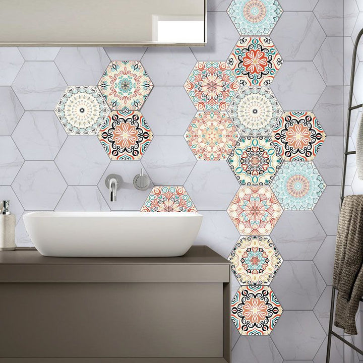BowLift | Plastic Mosaic Tile Wallpaper Hexagonal for Stick and Remove Back Wall Tile