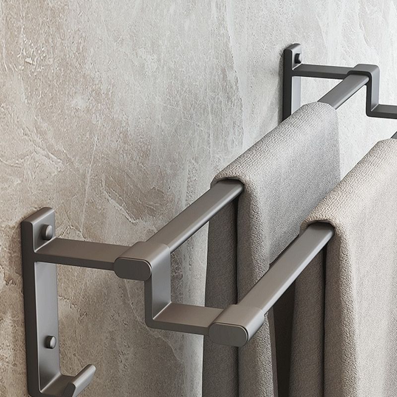 BowLift | Modern gray aluminum bathroom accessory set