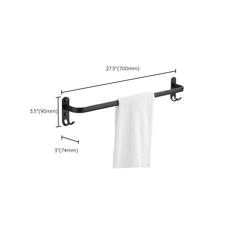 BowLift | Modern black aluminum bathroom accessory set towel bar bathroom fittings