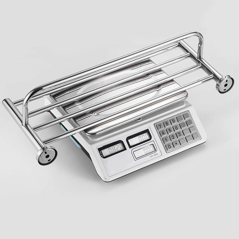BowLift | Polished Chrome 5-piece modern bathroom accessory set with bathroom shelf