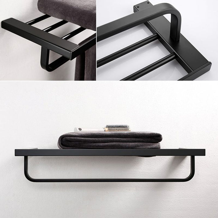 BowLift | Traditional Bathroom Accessories Hardware Set in Black Metal