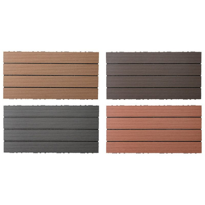 BowLift | Wire brushed wooden floor tiles Click-Lock engineered wood for patio garden