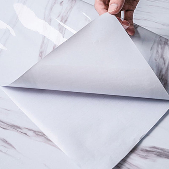 BowLift | Modern Splash Guard Tile Waterproof Marble Print Peel and Stick Tile for the Kitchen