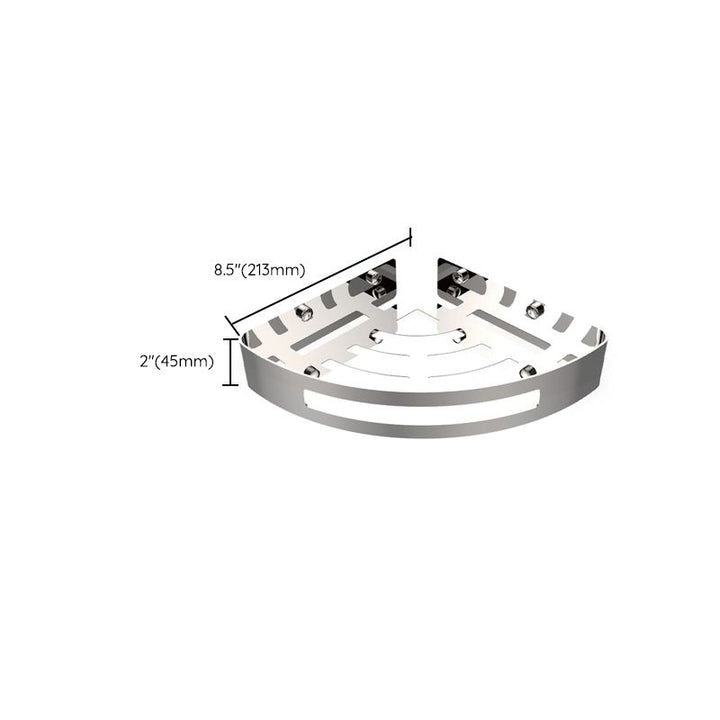 BowLift | Polished Chrome Modern Bathroom Accessory Set Stainless Steel Triangular Bath Shelf