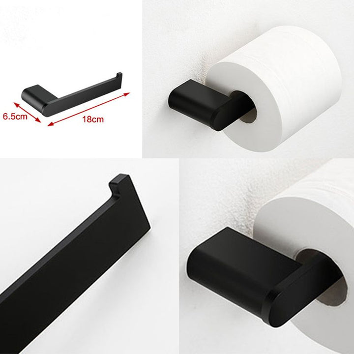 BowLift | Contemporary bathroom accessory single item or in set made of black metal