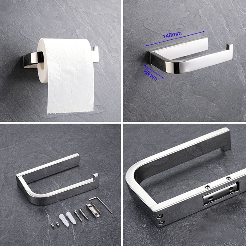 BowLift | Modern Bathroom Element Set Paper Holder Gray Towel Bar Bathroom Accessory Set