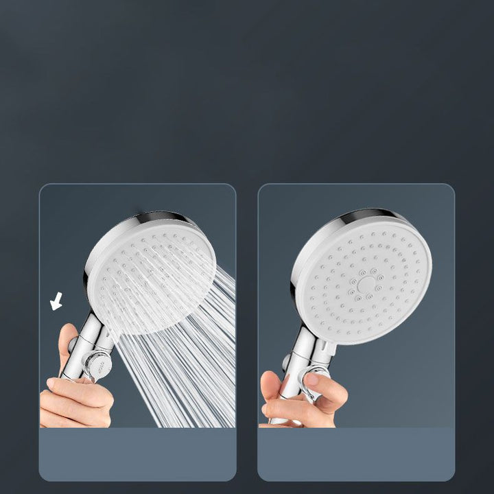 BowLift | Contemporary Hand Shower Round Shower Head Combo in Silver
