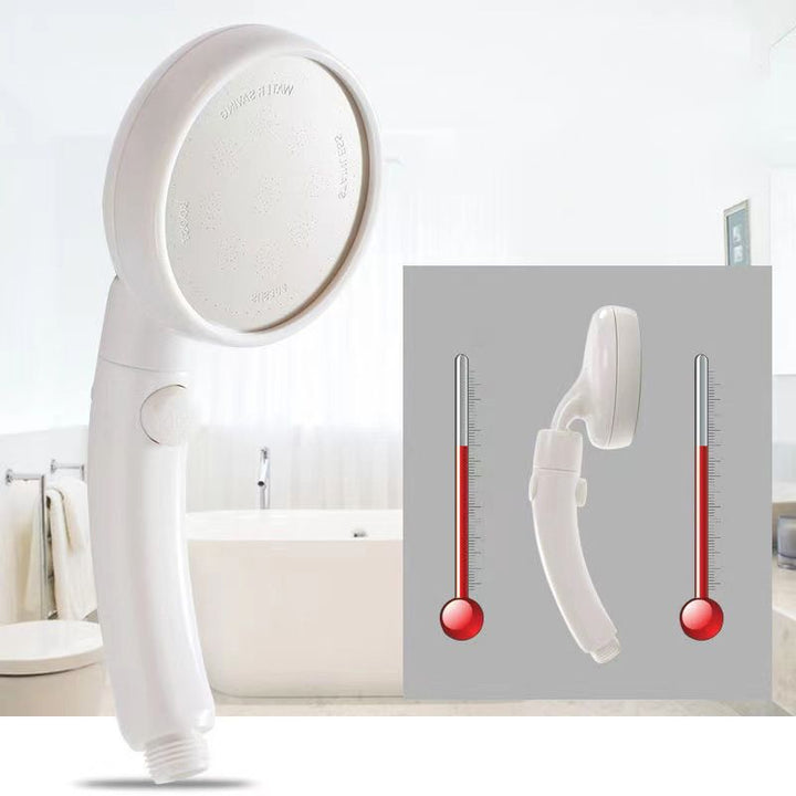 BowLift | Plastic Handheld Showerhead White Standard Spray Round Wall-mounted Swivel Showerhead