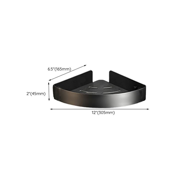 BowLift | Contemporary bathroom accessory set with black finish and bath shelf/towel bar