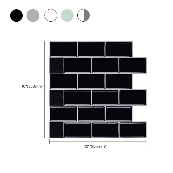 BowLift | Modern Peel and Stick Wall Tile PVC Offset Joint Peel and Stick Wall Tile