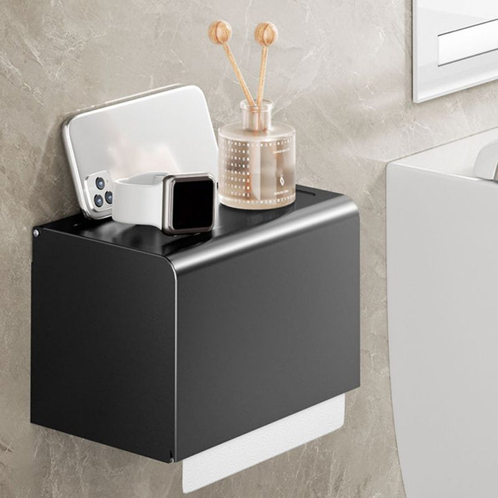 BowLift | Modern Bathroom Set Matte Black Bathroom Shelf Towel Rack Bathroom Accessories Set