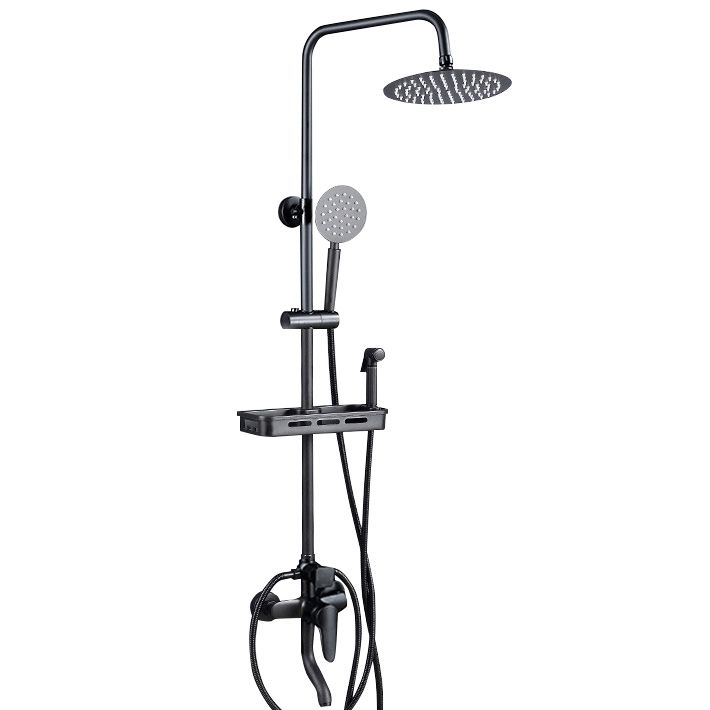 BowLift | Adjustable Spray Sample Shower Combination Metal Shower Fitting Arm Shower Head with Slip Bar