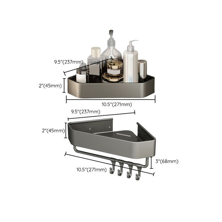 BowLift | Adhesive Holder Metal Bathroom Accessory Single Piece or in Set with Shelf