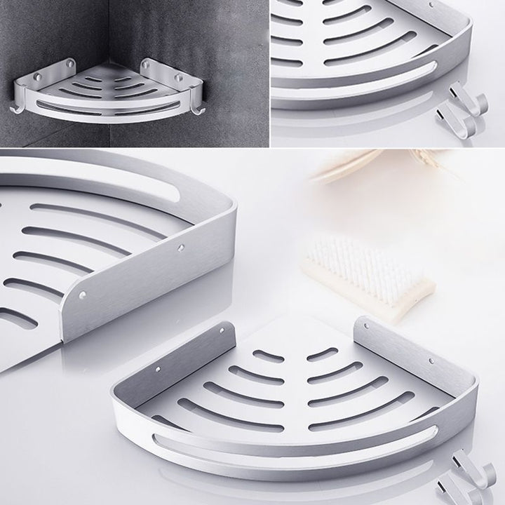 BowLift | Contemporary silver metal bathroom accessory set with towel holder