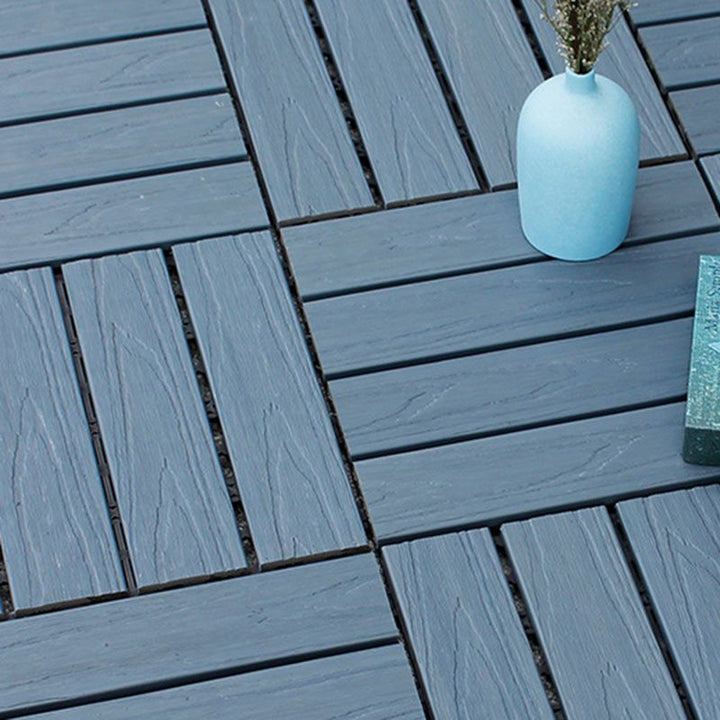 BowLift | 12" X 12" 4-Slat Square PVC Floor Tiles With Interlocking Installation Floor Plates Tiles