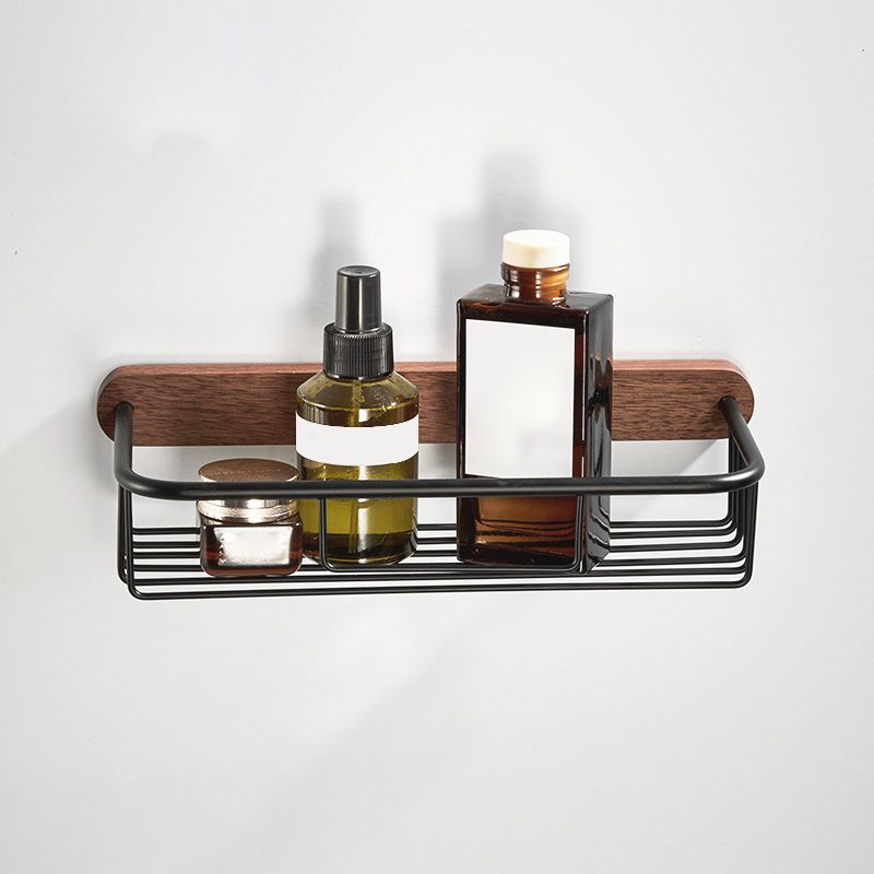 BowLift | Walnut Bathroom Set Black Metal Bathroom Accessories Hardware Set