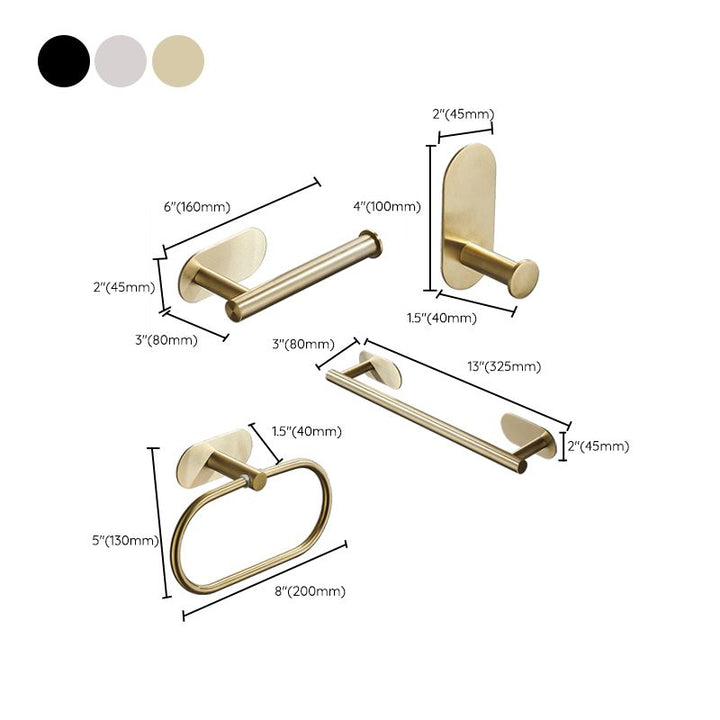 BowLift | 4-piece traditional bathroom hardware set with towel ring/paper holder & bath towel hook