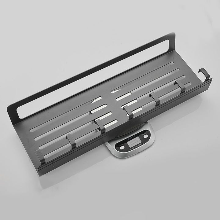 BowLift | 7-piece Bathroom Hardware Set Matte Black/Grey with Bath Shelf/Towel Holder/Bath Towel Hook