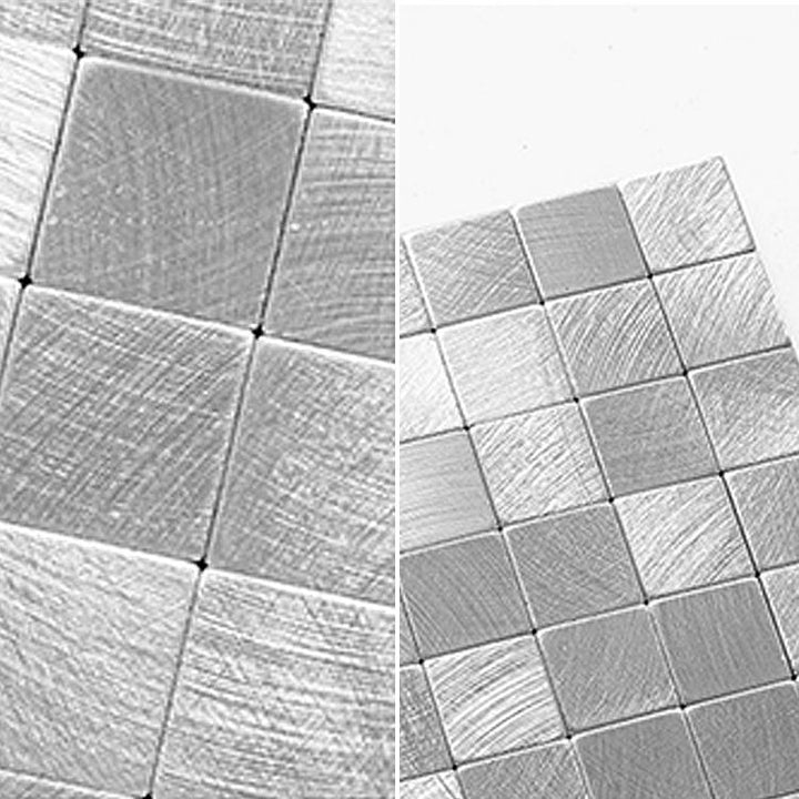 BowLift | Mosaic Tiles Wallpaper Square Shape Peel and Stick Mosaic Tiles with Metal Look